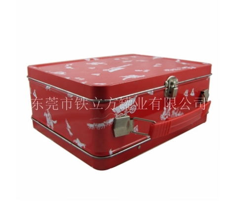 红色午餐手挽罐